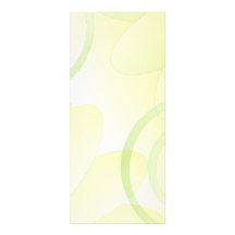 Soft green floral design full color rack card