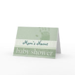 Soft green pastel baby shower invitation greeting cards