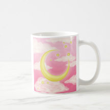 Soft Moon on Pink Mug