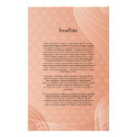 Soft orange abstract shapes design custom stationery