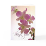 Soft orchid thank you note cards