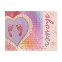 Soft pastel baby shower invites - customise! post cards
