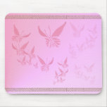 Soft Pink Butterfly Mousepad