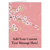 Soft Pink Cherry Blossom Greeting Cards
