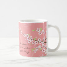 Soft Pink Cherry Blossom Coffee Mugs
