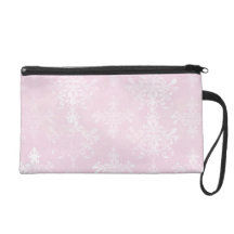 soft pink distressed damask pattern wristlet purse