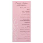 Soft Pink Floral Wedding Program
