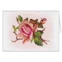 Soft Pink Rose Customisable Cards