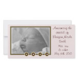 Soft pinks and green Baby Announcement Photo Card photo cards