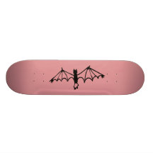 Soft Red Funny Little Bat Skate Decks