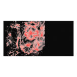 Soft Red Watercolor Floral Profile Card photo cards