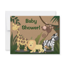 Soft Safari Baby Shower Invitation