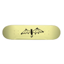 Soft Yellow Funny Little Bat Skateboard Decks