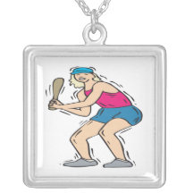 Softball Batter Custom Necklace