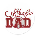 Softball DAD stickers