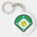 Softball Diamond Keychain