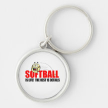 Softball Is Life Keychain