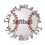 Softball-its not just a game stickers