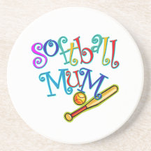 Softball Mum Beverage Coaster