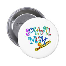 Softball Mum Buttons