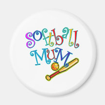 Softball Mum Fridge Magnet