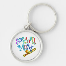 Softball Mum Key Chain