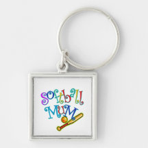 Softball Mum Keychain