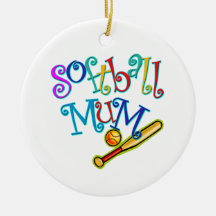 Softball Mum Ornament