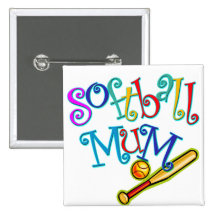 Softball Mum Pins