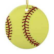 Softball Christmas Ornaments