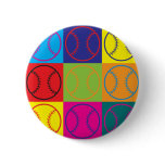 Softball Pop Art buttons