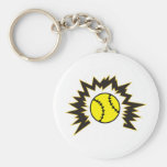Softball Shatter Key Chains