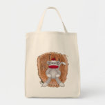 Softball Sock Monkey Canvas Bag