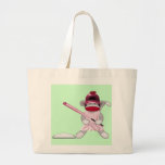 Softball Sock Monkey Canvas Bag