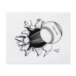 softball tearing through fast ball graphic flyers