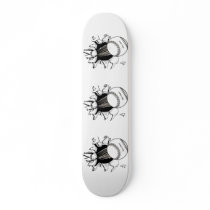 softball tearing through fast ball graphic skateboard