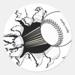 softball tearing through fast ball graphic stickers