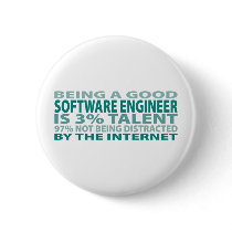 Software Engineer 3% Talent Pinback Buttons