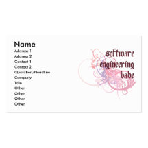 Software Engineering Babe Business Card Templates