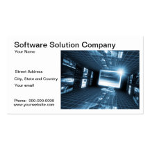 Software solution company business card