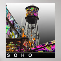 Soho water tower print