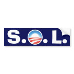 SOL Obama - Tea Party's gonna win bumper stickers