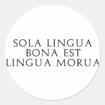 Sola Lingua Bona Sticker