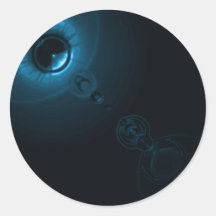 Solar flare Aqua Sticker