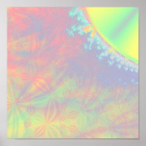 Solar Flare Fractal. Colourful Abstract. Poster