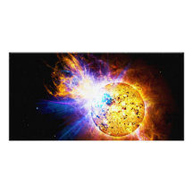 Solar Flare from the Star EV Lacertae EV Lac Custom Photo Card