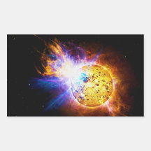 Solar Flare from the Star EV Lacertae EV Lac Rectangle Sticker