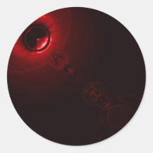 Solar flare Red Sticker