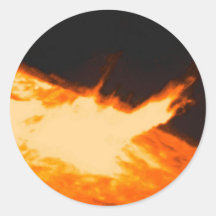 Solar Flare Round Stickers