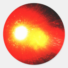 Solar Flare Round Stickers